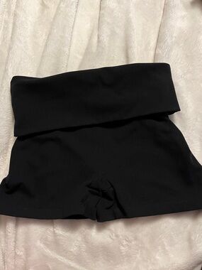 Garage Black Fold-Over Waistband Women's Shorts